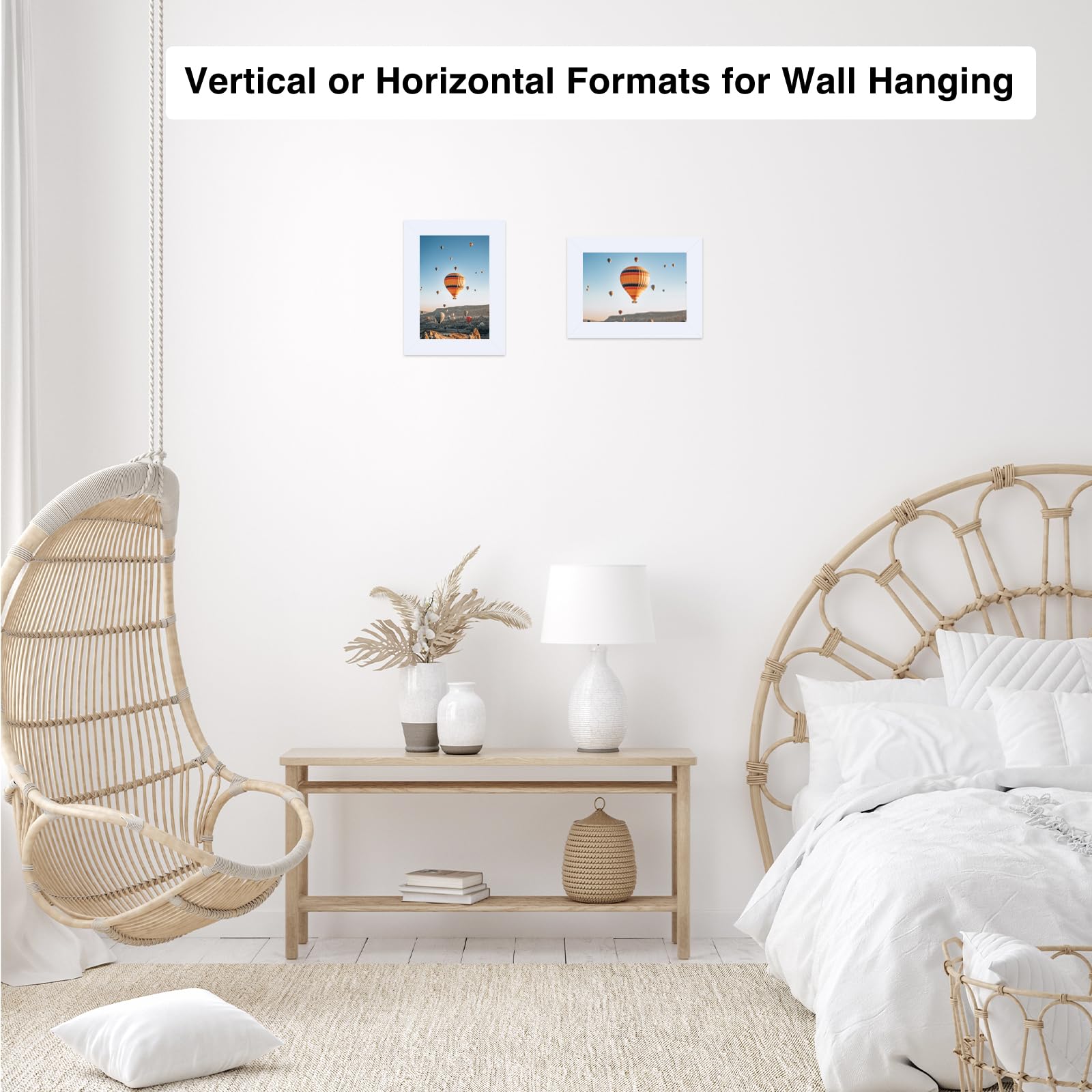 JCJMY 3.5x5 Picture Frame White for Wall or Tabletop, 3.5 x 5 Wall Gallery Poster Photo Frame with Shatter Resistant Plexiglass,